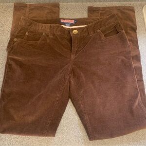 Vineyard Vines Size 6 Chocolate Brown Corduroy Straight Leg Women’s Pant